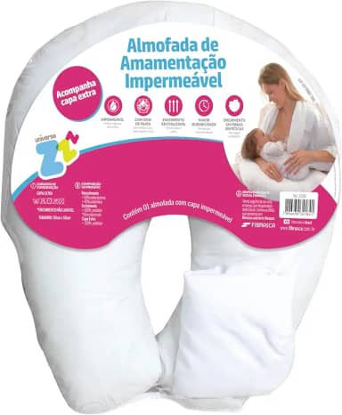 Almofada de Amamentação Travesseiro Impermeável - 50x50cm - Fibrasca, Branca
