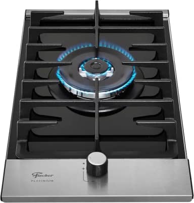 FISCHER COOKTOP À GÁS 1 BOCAS TRIPLA CHAMA PLATINIUM MESA VIDRO PRETO 33790-92104