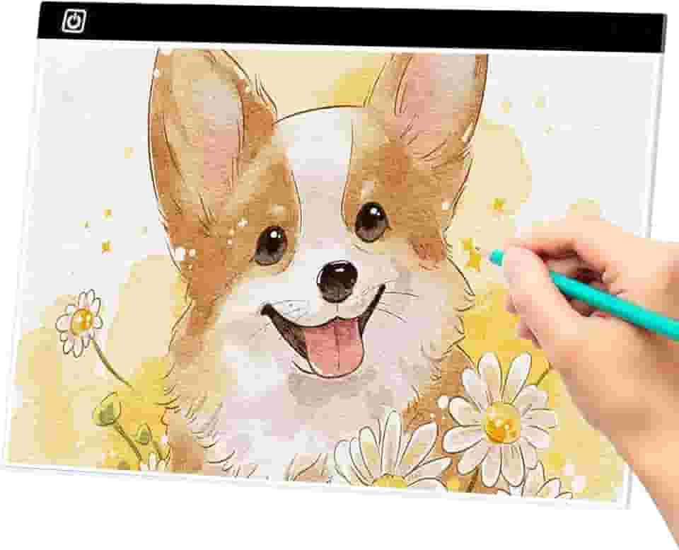 Hilika Mesa de Luz A3 A4, Mesa de Desenho Conveniente, Prancheta de Desenho com Luz LED, Iluminação Luz Transposição Desenho, 3ª Marcha