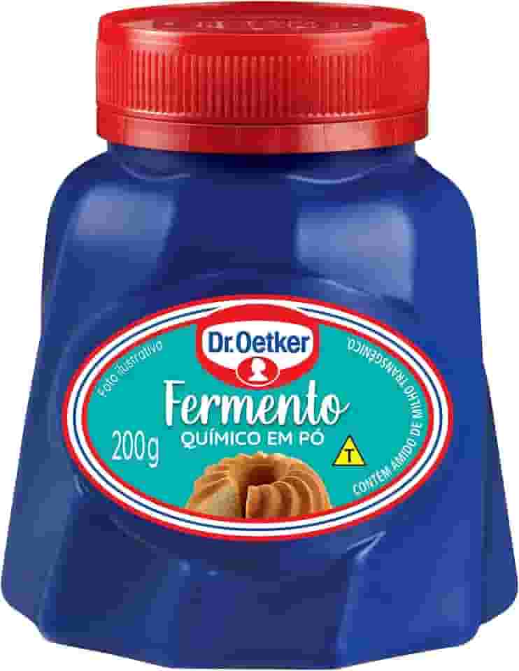 Dr. Oetker Fermento Químico em Pó, Ideal para Bolos Macios e Fofinhos, Ação Dupla, 200g