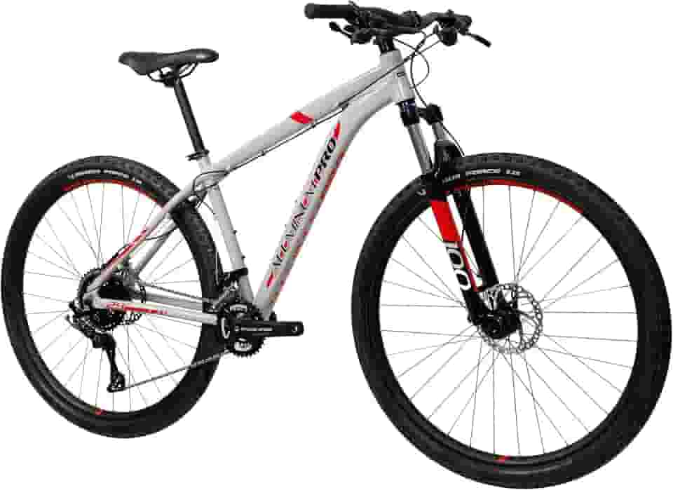 Caloi Bicicleta Aluminum Pro, Aro 29, Tamanho 17, Câmbio Microshift 20 Velocidades, Branca