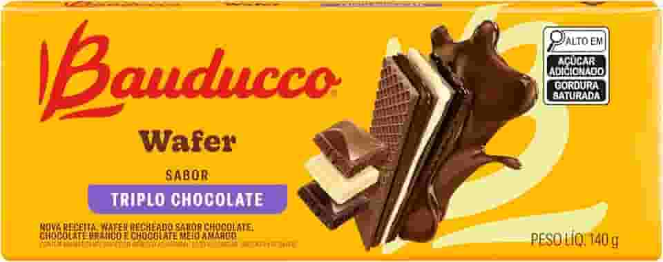Biscoito Wafer Triplo Chocolate Bauducco 140g