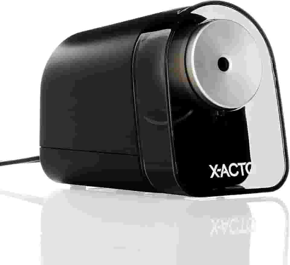 X-Acto Apontador Elétrico XLR - Motor Silencioso - Reinicialização Automática - Preto