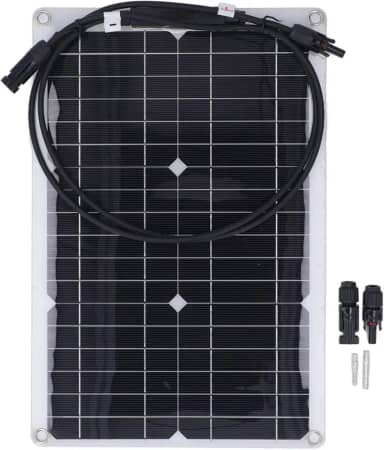 Painel Solar Flexível de 20 W 18 V, Placa de Carga Solar Monocristalina para Bateria de 12 V, Câmera de Segurança, Fora Rede, Carro de van Com Cabine de RV Marinho