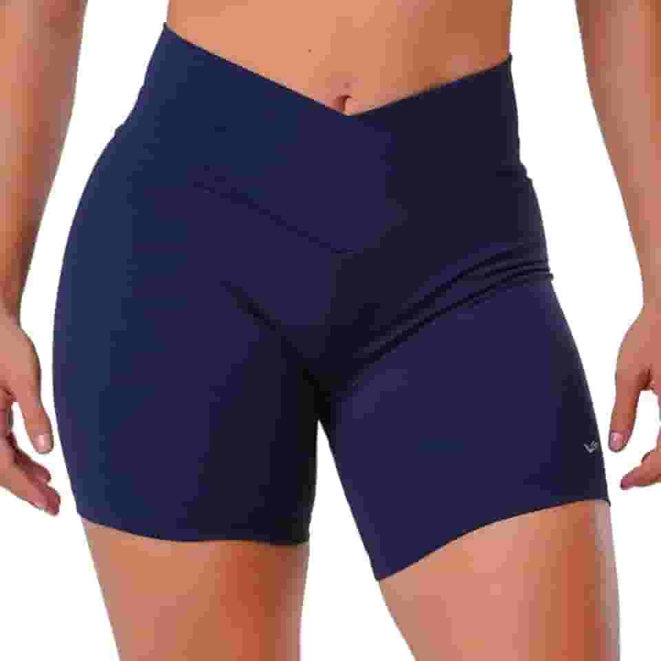 Short Bermuda Feminina Academia Zero Transparência Cós Anatômico Poliamida Elite