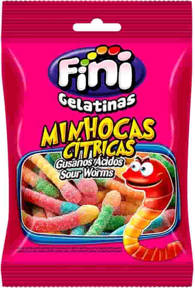Fini Balas De Gelatina Minhocas Cítricas 250G