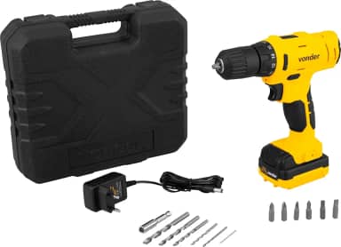 Vonder, Parafusadeira/Furadeira A Bateria, 12 V, Fonte De Carregamento Bivolt Automática, Pfv 120.