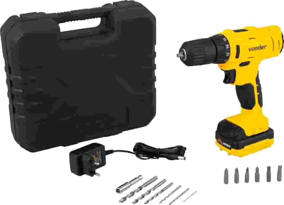 Vonder, Parafusadeira/Furadeira A Bateria, 12 V, Fonte De Carregamento Bivolt Automática, Pfv 120.