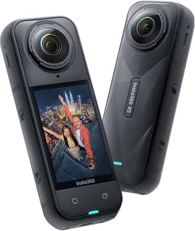 Insta360 X5 – Câmera de ação 8K 360° à prova d'água, com pouca luz, efeito de bastão de selfie invisível, lente robusta e substituível, bateria de 3 horas, protetor de vento embutido, estabilização