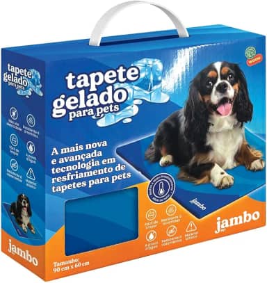 JAMBO PET Tapete Gelado Refrescante para Cães e Gatos Tamanho Grande 90 x 60