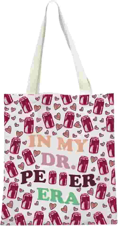 MEIKIUP Saco de compras reutilizável para amantes de refrigerantes, presente In My Drink Era, presente para viciados