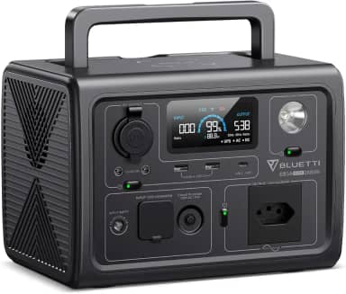 BLUETTI EB3A Gerador de Energia Solar, Bateria LiFePO4 de 268Wh com 1 Tomada CA de 120V | 600W (Pico de 1200W), Recarregue de 0 a 80% em 30 Min, Gerador Solar para Camping ao Ar Livre