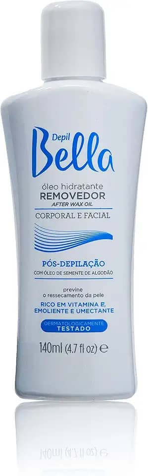 Depil Bella - Óleo Removedor Algodão Corporal e Facial Pós Depilação 140ml