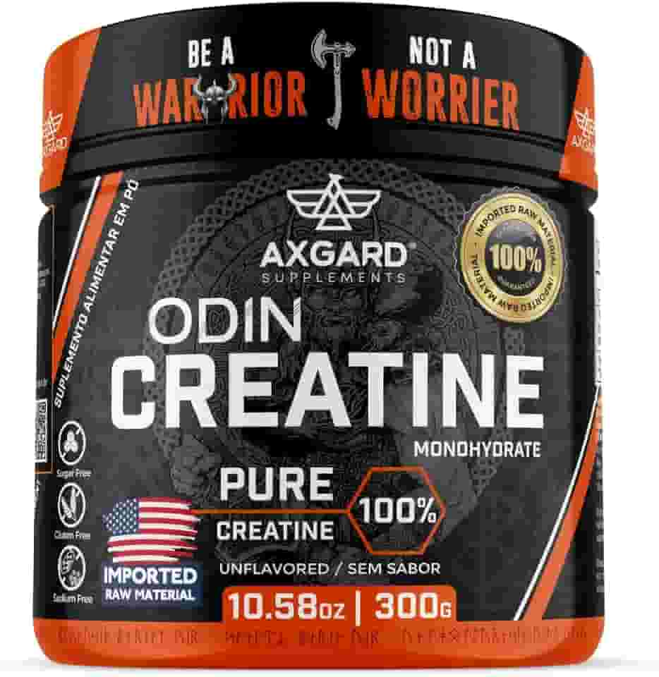 Creatina 300g - 100% Creatina Pura - Importada - Creatina Monohidratada - Com LAUDO EUROFINS - Axgard Supplements