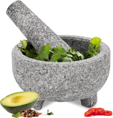 11,5 X 6,5 cm, Material de Granito, Pilão, Socador de Alho Pilao, Pilao, Pilão de Pedra, Pilao com Socador