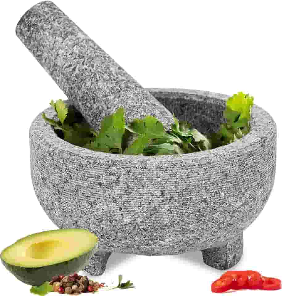 11,5 X 6,5 cm, Material de Granito, Pilão, Socador de Alho Pilao, Pilao, Pilão de Pedra, Pilao com Socador