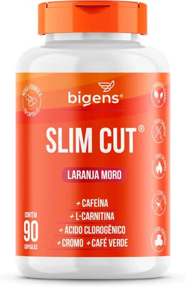 Laranja Moro, Cafeína, Café Verde, Cromo, 90 Cápsulas, Biogens