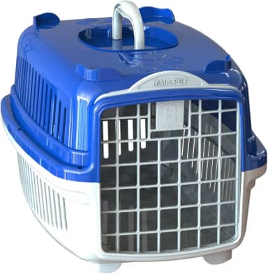 Caixa de Transporte Pet Gatos e Cães Pequeno Médio e Grandes (Azul, Nº2 até 10kg)