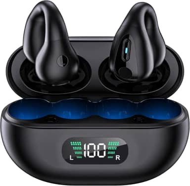 Fone De Ouvido Bluetooth Condução Óssea À Prova D'água Preto Q80