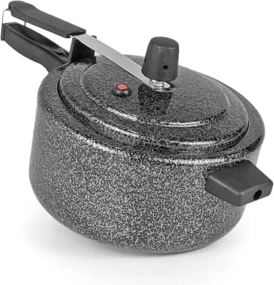 Panela De Pressão 3 Litros Polida Ótima Pressao Capacidade 3L Panelas Testada pelo Inmetro Segura e Durável (Panela de Pressão Preta Craqueada)