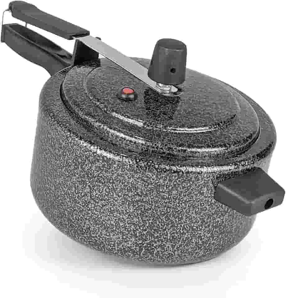 Panela De Pressão 3 Litros Polida Ótima Pressao Capacidade 3L Panelas Testada pelo Inmetro Segura e Durável (Panela de Pressão Preta Craqueada)