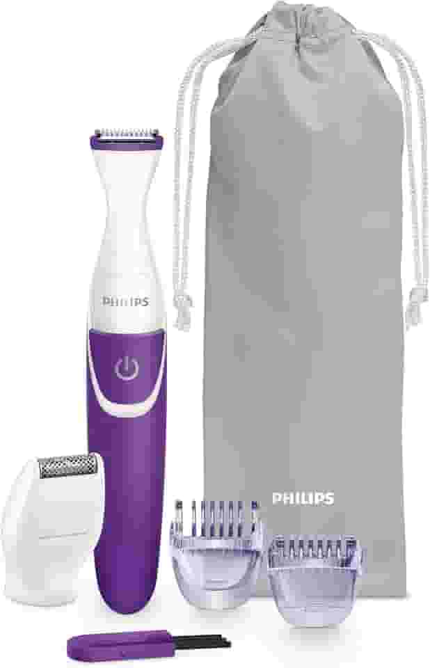 Aparador Elétrico Feminino Philips Essencial BRT383/15 para Pelos Intimos com Cabeça de Corte e 2 Pentes