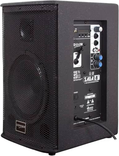 Caixa de Som Acústica Saga 8 Ativa Bluetooth FM Igreja Bar