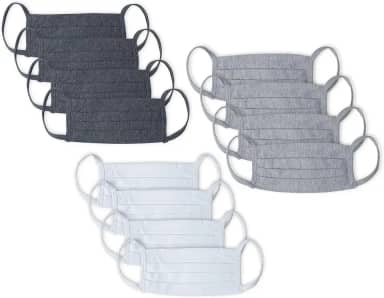 Kit 12 Máscaras 3 Pregas Algodão, Mash, Unissex