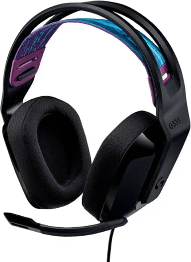 Headset Gamer Logitech G335 com Almofadas com Espuma de Memória, Design Leve e Conexão 3,5mm para PC, PlayStation, Xbox, Nintendo Switch e Mobile - Preto