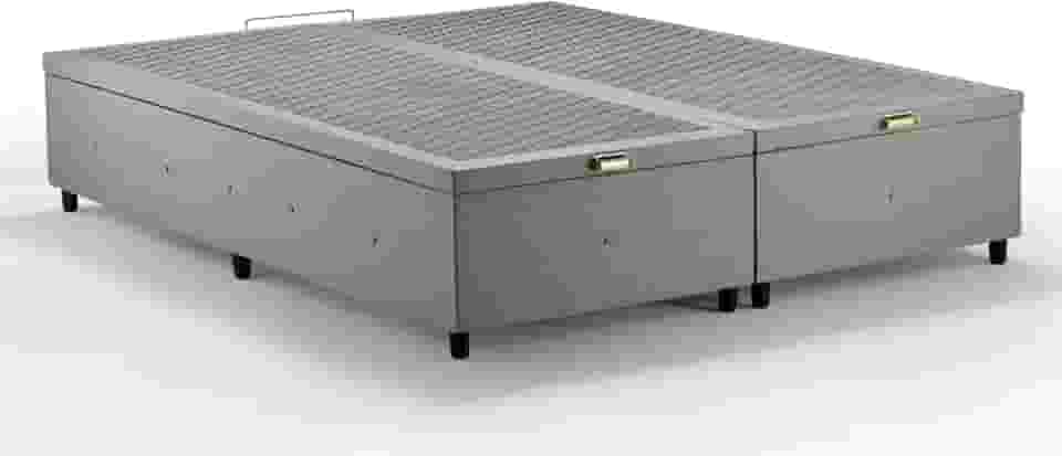 Box Baú Premium Linho Cinza King - SONO DESIGN