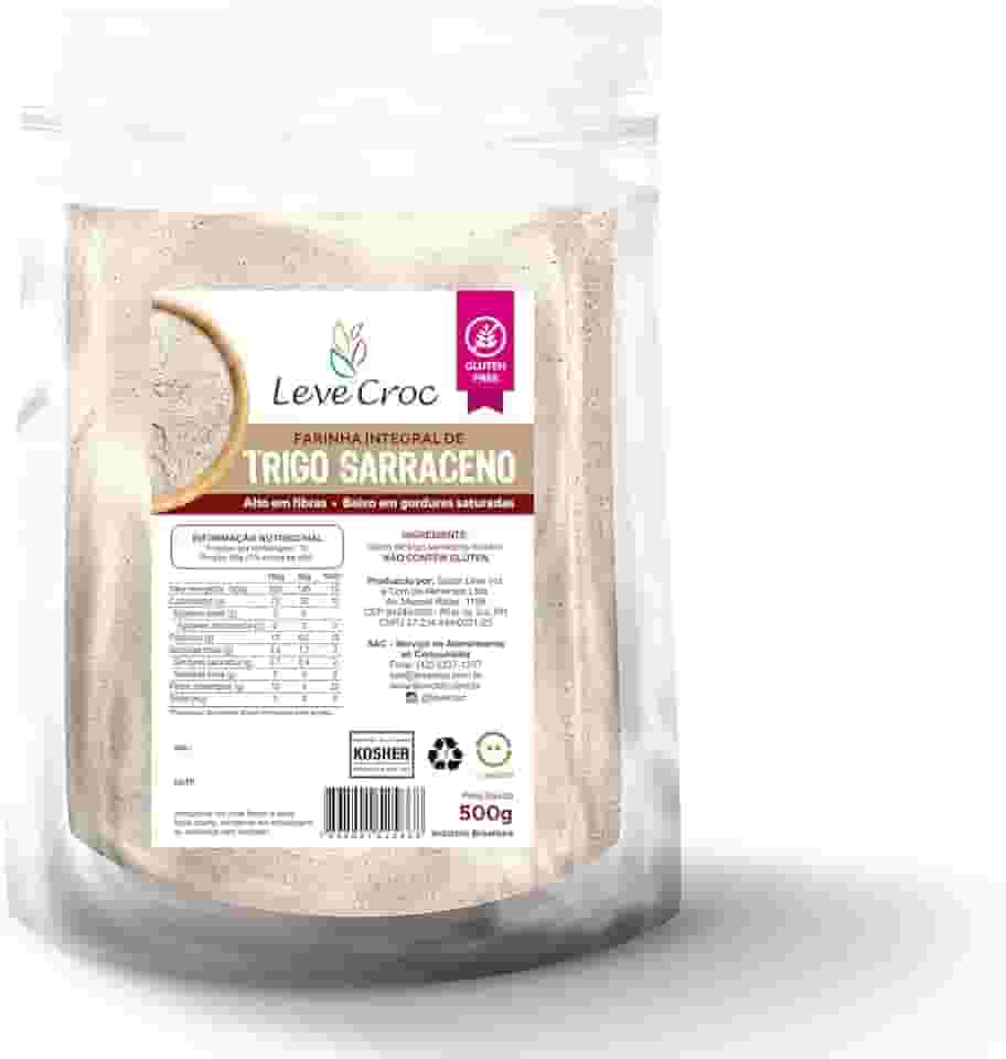 Farinha sem glúten integral de trigo sarraceno (mourisco) Leve Croc500g