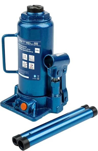 MACACO HIDRAULICO TIPO GARRAFA, 10T, ELEVACAO 230-460MM, 1PC // STELS