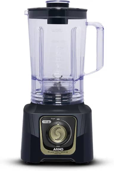 Liquidificador Arno Powermax Autolock 1400W LN82, Cinza Chumbo, com 6 Lâminas Powelix Pro, Tecnologia Anti Vazamento, Comfort Control e Limpeza Fácil, 110V