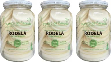 Kit 3 Palmito de Pupunha em Conserva Rodelas 550g - Extra Macio