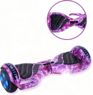 Hoverboard Baka Sport Skate Eletrico 6.5' Vel 12km/h com Bluetooth e Caixa de Som - Roxo Galáxia