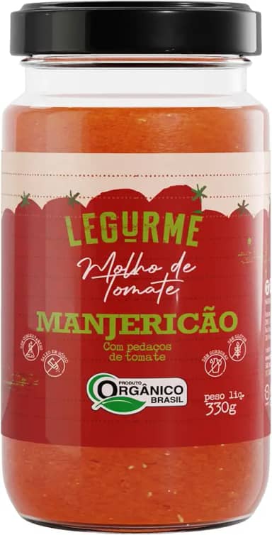 Legurmê Molho De Tomate Orgânico Com Manjericão 330G