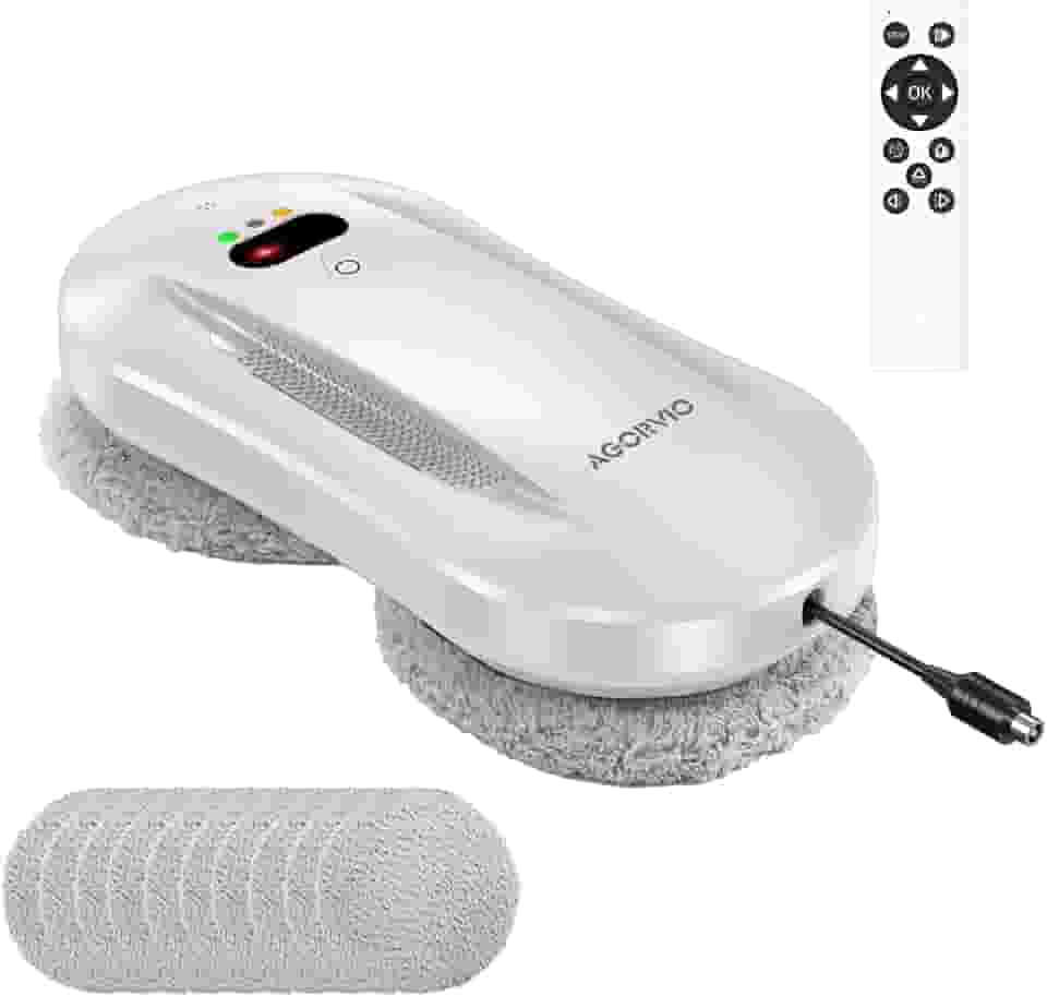 Robô de limpeza de janelas com spray de água automático e navegação inteligente, robô de limpeza automática de janelas para vidro interno/externo com sistema de segurança triplo, detecção de