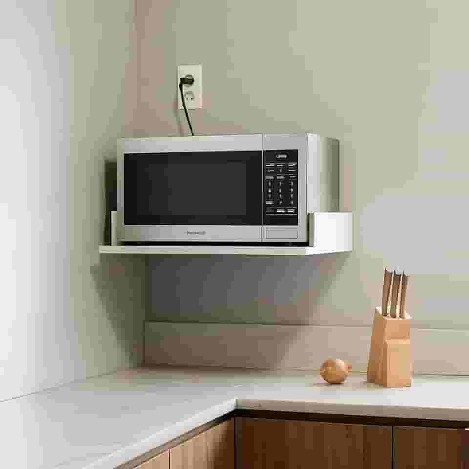 Suporte Aéreo Para Micro-ondas 60x40 Forninho Cozinha Nicho Branco