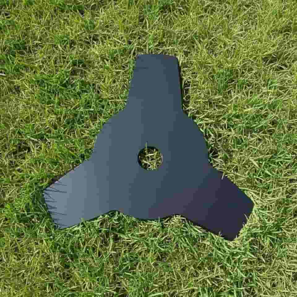 Lâmina Facão De Corte 3 Pontas Para Roçadeiras Para Modelo Universal 25,4mm Com Adaptador 20mm