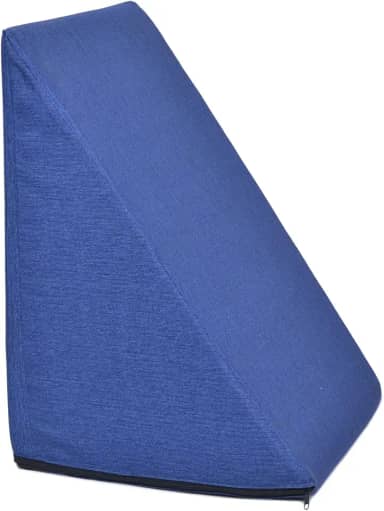 Travesseiro Triangular Leitura Espuma Encosto Adulto Apoio Costas Anatômico (Azul)