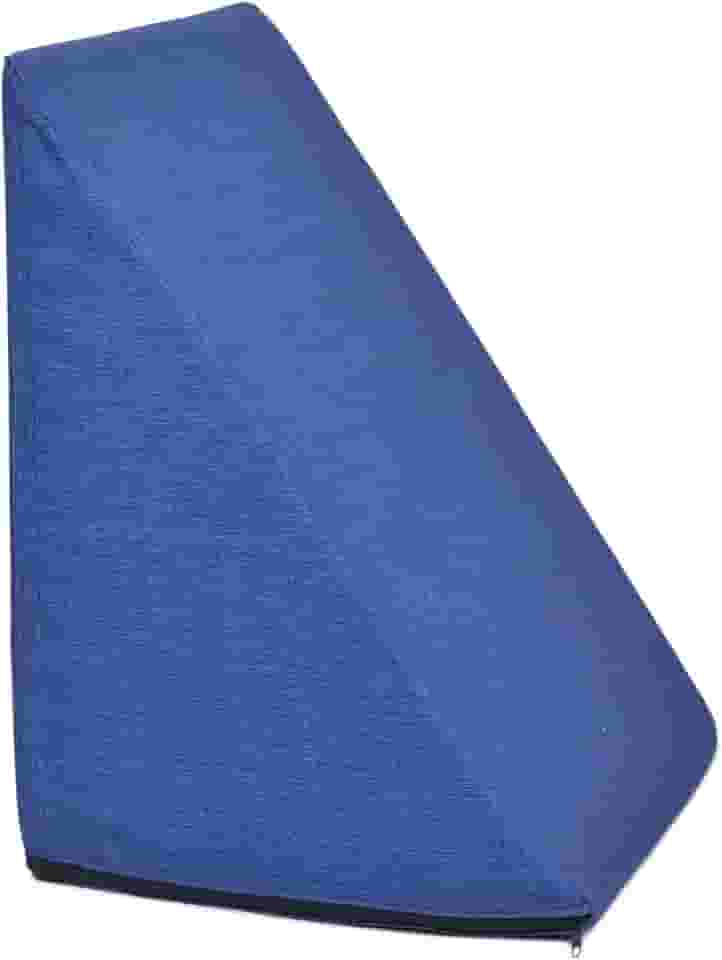 Travesseiro Triangular Leitura Espuma Encosto Adulto Apoio Costas Anatômico (Azul)