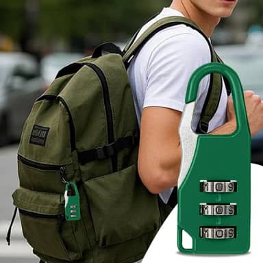 Mini cadeado de combinação para mochila, bagagem, mala, caixa de lápis, trava segura de 3 dígitos, trava de viagem portátil para escola, escritório e uso doméstico