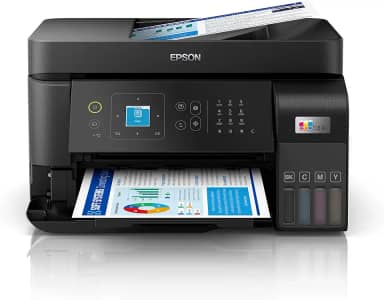 Multifuncional Epson EcoTank L5590 - Tanque de Tinta Colorida, Wi-Fi Direct, Ethernet, Fax, ADF, Bivolt, Preta