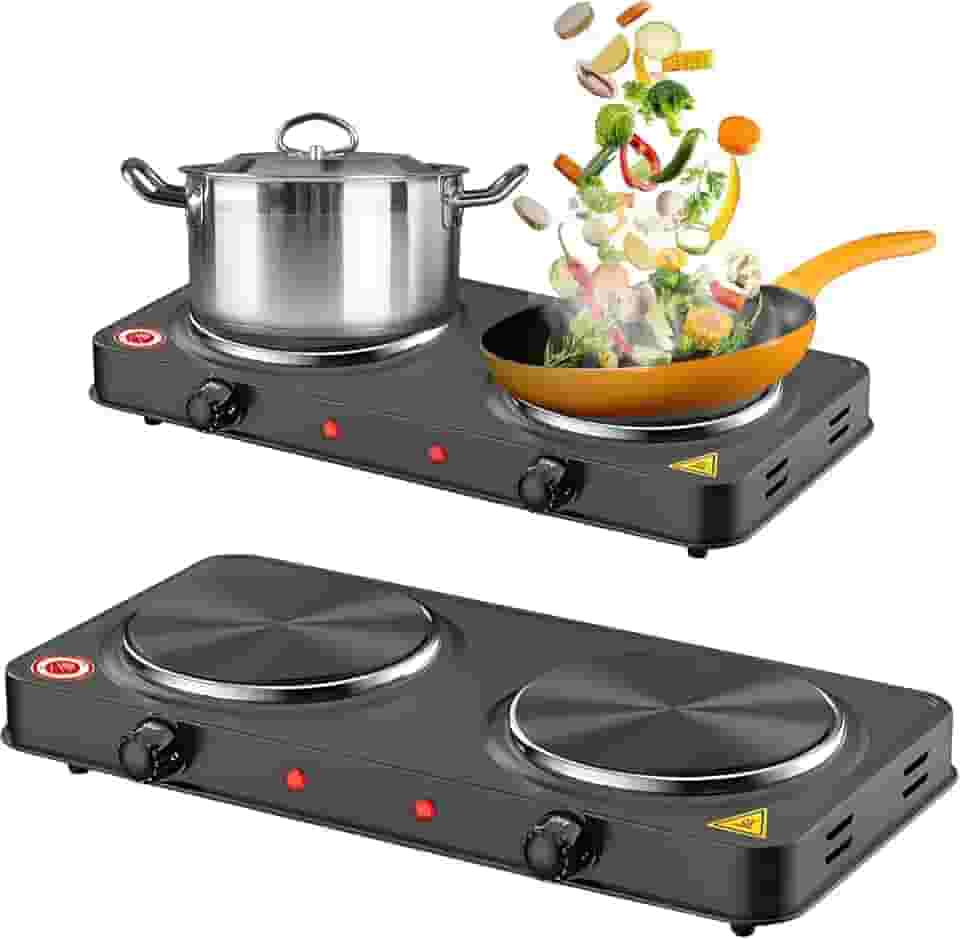 Fogão Elétrico Duplo Por Indução 2 Bocas Portátil 220V, 2000W, Cooktop, Double Cook