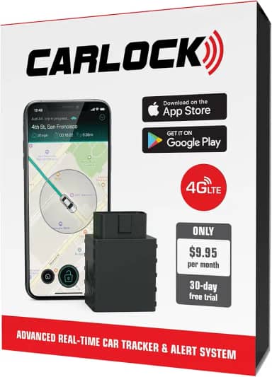 CARLOCK Dispositivo antifurto para carro - rastreador de carro 4G em tempo real e sistema de alarme de carro. Vem com dispositivo e aplicativo de telefone. Rastreia seu carro em tempo real e notifica