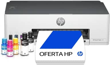 Impressora HP Smart Tank 210 com Tanque de Tinta Colorida - Com Wi-Fi - USB 2.0 de alta velocidade. Funções da impressora: Imprimir. Cor: Branco (3D4L5A)