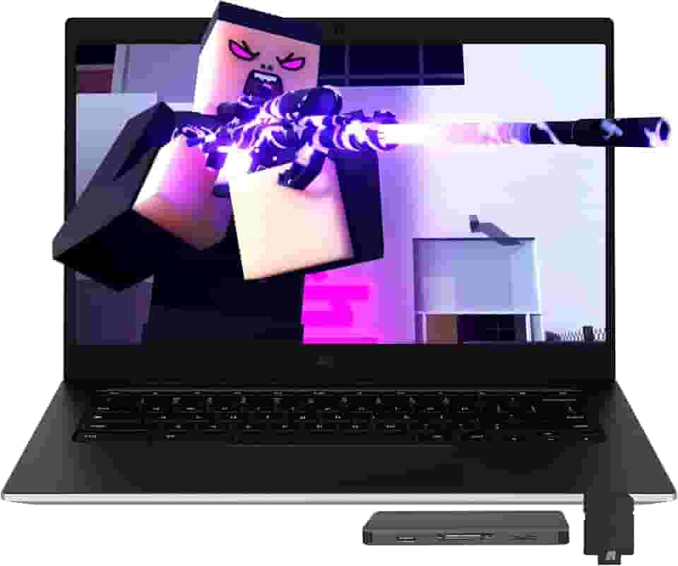 Samsung Notebook Galaxy Chromebook Go de 14 polegadas LED HD, Intel Celeron N4500, 4 GB LPDDR4X, armazenamento de 288 GB (128 GB eMMC + conjunto de estação de ancoragem de 160 GB), gráficos Intel UHD