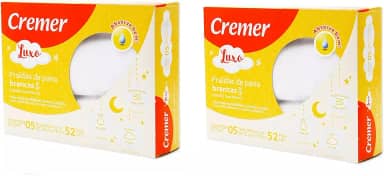 2 pacotes de Fralda de pano Cremer de Luxo Branca 70 X 70 Cm total 10 Unidades, 70x70cm algodão 52 fios