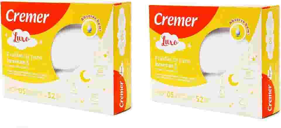 2 pacotes de Fralda de pano Cremer de Luxo Branca 70 X 70 Cm total 10 Unidades, 70x70cm algodão 52 fios