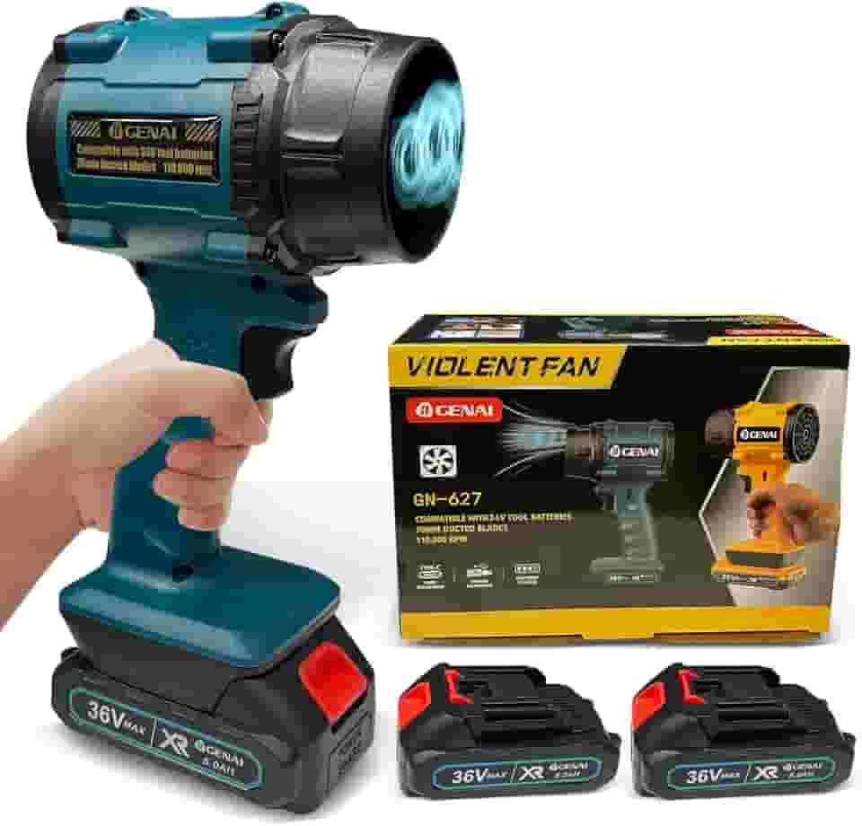 Soprador De Folhas Turbo Portátil Secador De Pêlos Para Carros Turbina Para Carro Automotivo Muito Forte Com 36V 2 Baterias Aspirador Ar Elétrico 110V/220V